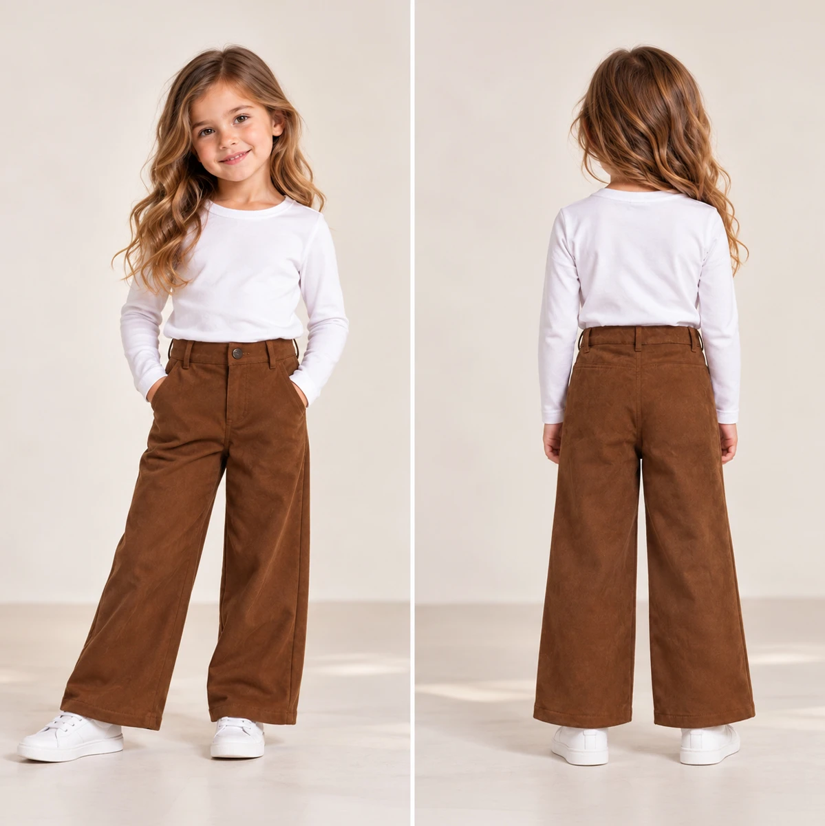 KIZ GENİŞ PAÇA PANTOLON 4-7 YAŞ